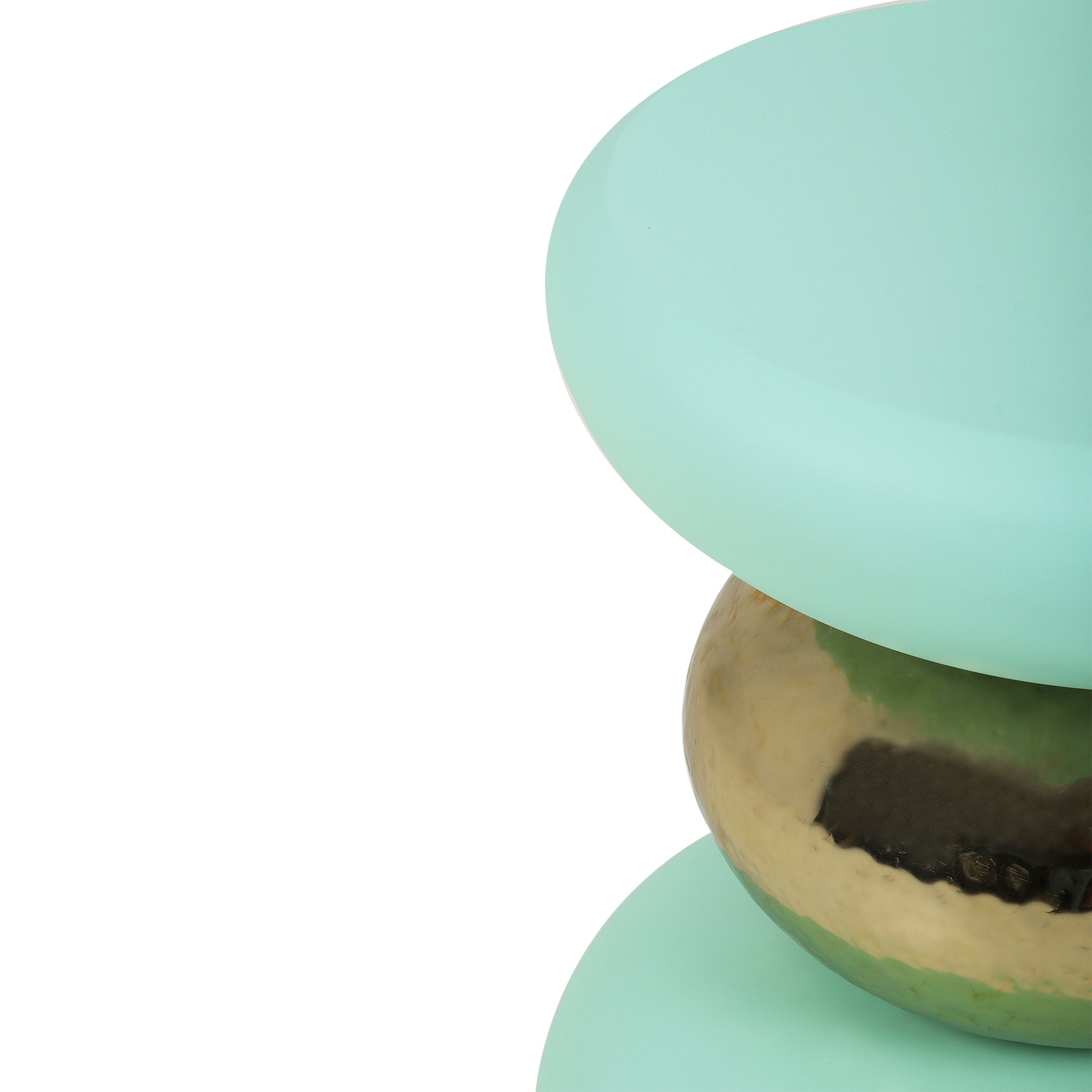 Golden Circle Table Cool Green